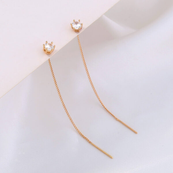 Shop the Finest Gold Six-Prong Zircon Copper Hardware Tassel Ear Wire for Elegance and Style! - Image 6