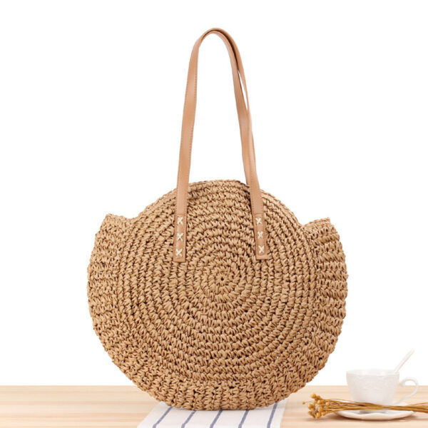 Our Chic Round Straw Handbag: The Essential Summer Beach Bag - Image 7