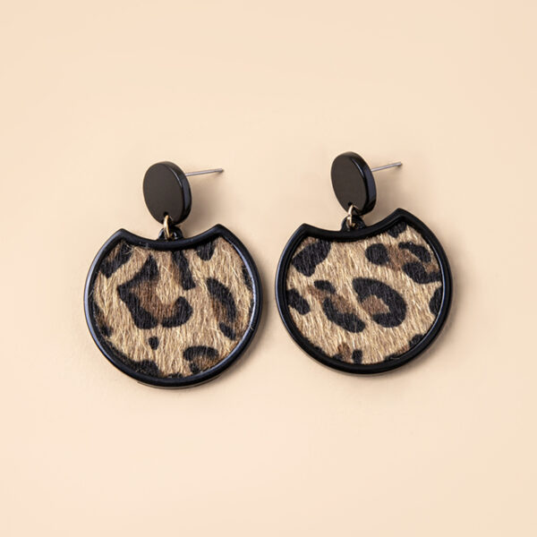 Chic Vintage Geometric Leopard Skin Acrylic Earrings: Statement Accessory - Image 6