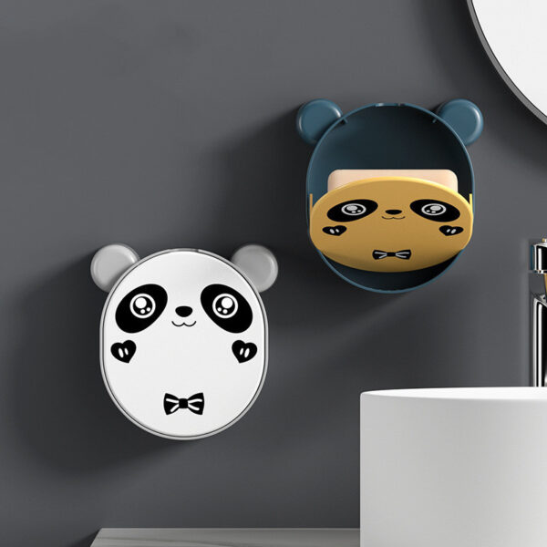 Bathroom Wall Mounted Storage Cartoon Panda Soap Box - Image 4