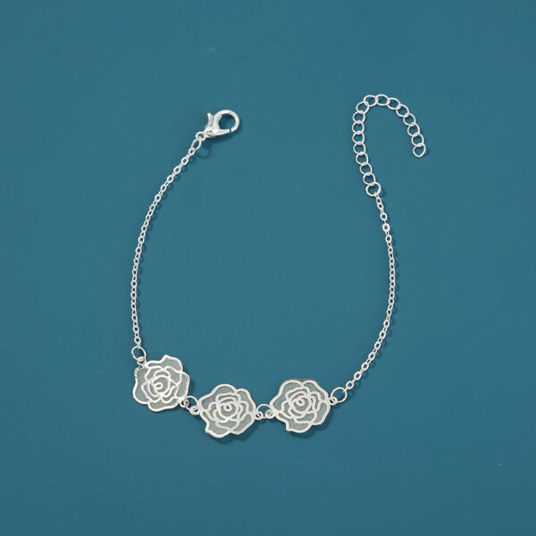 Trending Now-Glowing Copper Flower Bracelet with Silver Drip Accents | Luminous - Image 4