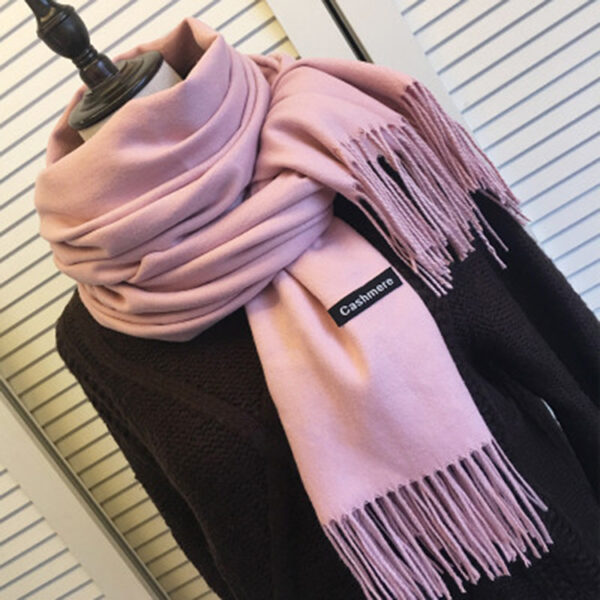 Solid Colour Cashmere Scarf: Elevate Your Style | Shop Now - Image 2