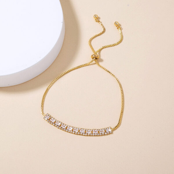 Finest Brass Gold Plated Zircon Pendant Bracelet with Micro-Paved - Image 9