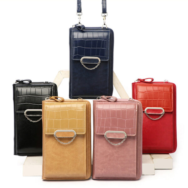 Women's Stone Pattern Chain Shoulder Bag: Stylish Mobile Phone Pouch - Image 2