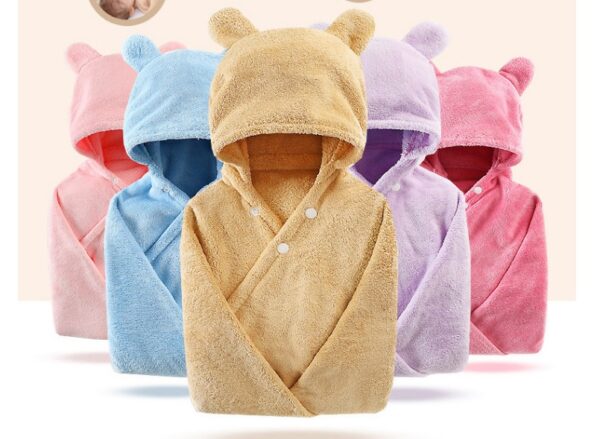 Cotton Baby Care Hooded Bath Towel - Image 3