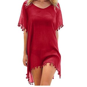 Chiffon Beach Tunic: Women's Loose Summer Dress, Cover-Up Shirt