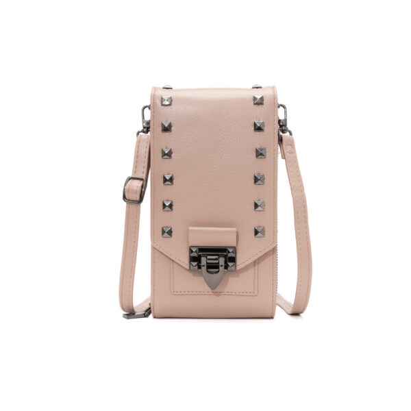 Rivet Design Shoulder Bags: Solid Colour Crossbody Mobile Phone Handbag - Image 10