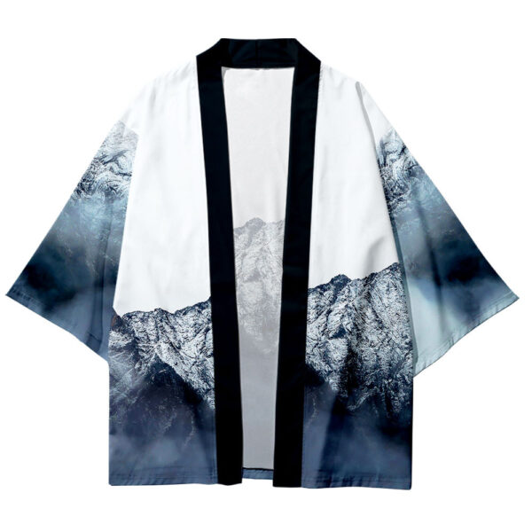 Unisex Colour Block Kimono: Summer 3D Printed Loose Cardigan Haori - Image 4