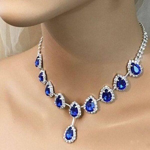 New Arrival: Trendy Blue Zirconia Necklace For Women