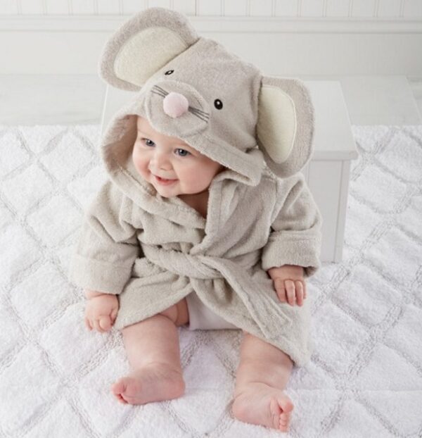 Adorable Cartoon Animal Baby Bath Towels and Robes in Soft Cotton