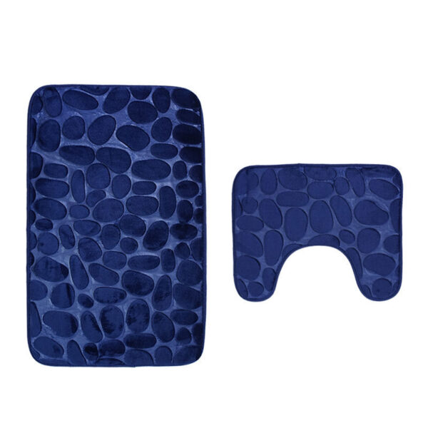 Pebble Stone Bathroom Mat Set: Anti-Slip Comfort - Image 2