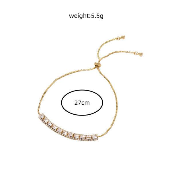 Finest Brass Gold Plated Zircon Pendant Bracelet with Micro-Paved - Image 7