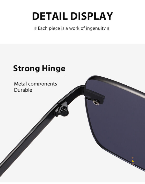 Perfect Retro Square Frameless Sunglasses For Men and Women - Image 6