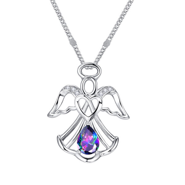 Shop the Best Angel Wings Diamond Necklaces with Gemstones for Women - Image 5