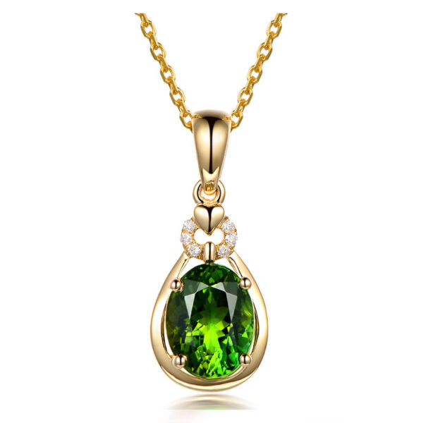 Exquisite Women's Temperament Emerald Tourmaline Pendant - Image 4