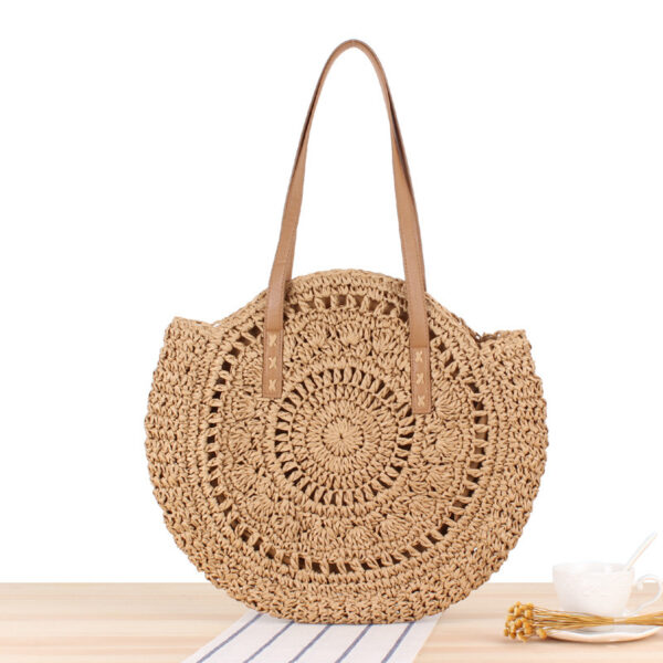 Our Chic Round Straw Handbag: The Essential Summer Beach Bag - Image 9