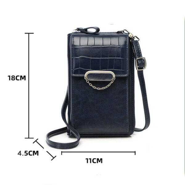 Women's Stone Pattern Chain Shoulder Bag: Stylish Mobile Phone Pouch - Image 4