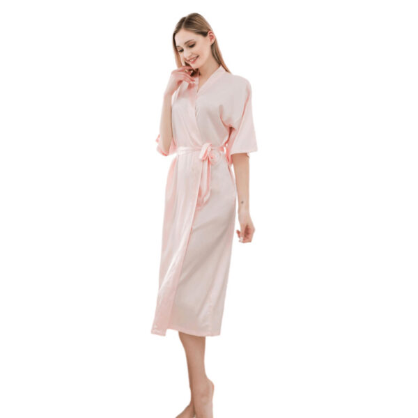 Long Satin Kimono Robes: Bride Sleepwear | Shop Women's Robe - Image 2