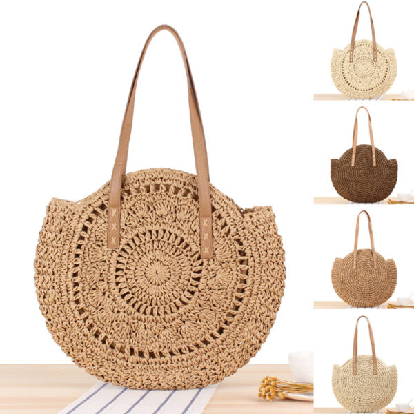 Chic Round Straw Handbag