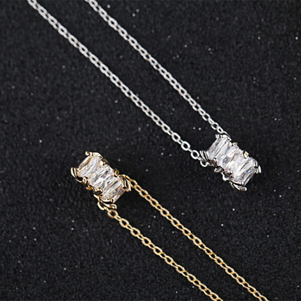 Glam Zircon Cylinder Necklace: Sparkling Rhinestone Jewellery for Trendy Accessories - Image 5