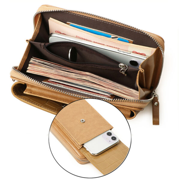 Women's Stone Pattern Chain Shoulder Bag: Stylish Mobile Phone Pouch - Image 3