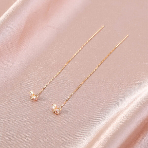 Shop Stunning Gold Butterfly Copper Zircon Tassel Pendant Earrings - Elevate Your Style! - Image 5