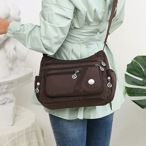 High Capacity Waterproof Crossbody Bag: Women's Multi-Pocket Shoulder Bag - Image 3