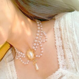 Multilayer Pearl Tassel Necklace