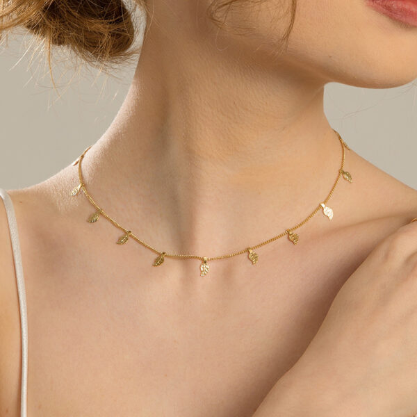 Unique Small Leaf Clavicle Chain Necklace for Women