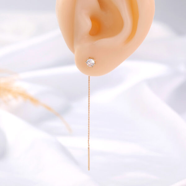 Shop the Finest Gold Six-Prong Zircon Copper Hardware Tassel Ear Wire for Elegance and Style!