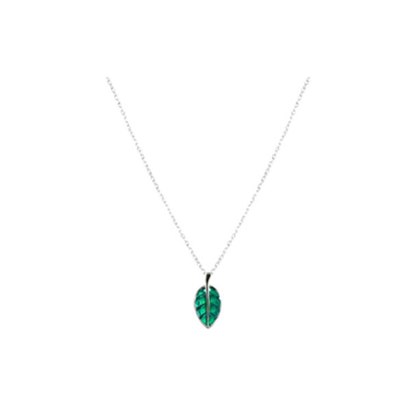 Discover The New Green Leaf Epoxy Clavicle Necklace for Women - Image 2