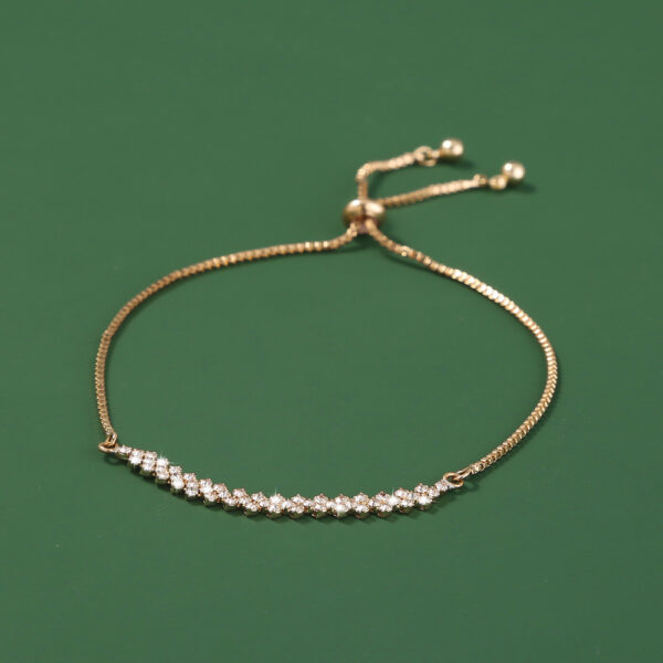Stunning Micro paved Zircon Pendant & Bracelet Set | Brass Gold - Image 10