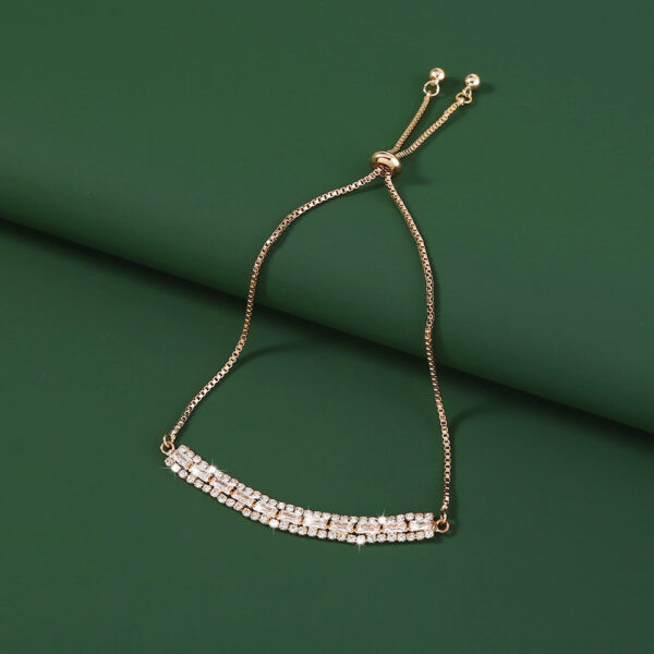 Finest Brass Gold Plated Zircon Pendant Bracelet with Micro-Paved - Image 2