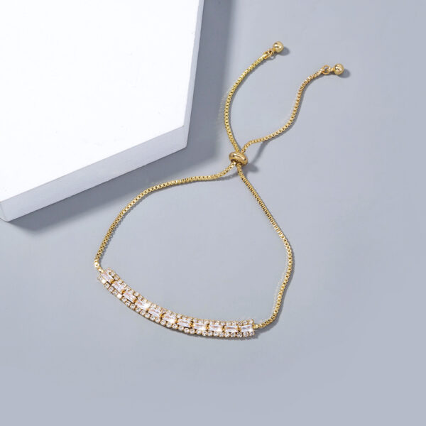 Finest Brass Gold Plated Zircon Pendant Bracelet with Micro-Paved - Image 5