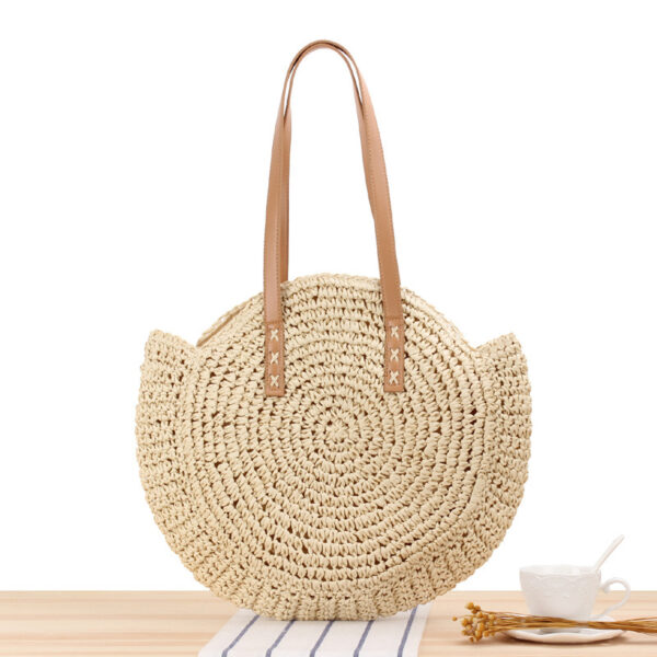 Our Chic Round Straw Handbag: The Essential Summer Beach Bag - Image 10